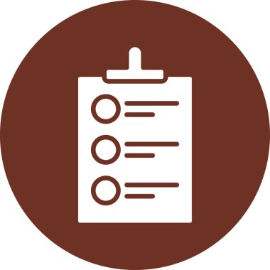 Kontrol listesi. Web simgesi basit illüstrasyon