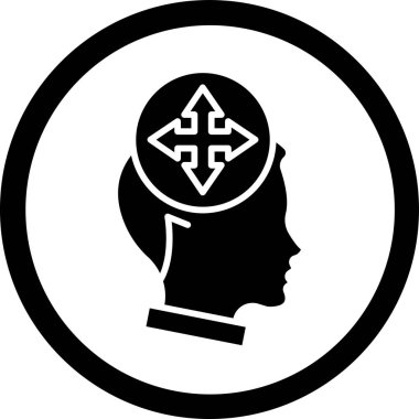 Moda Biçimli Beyin Simgesi İzole Arkaplan