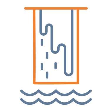 Su. Web simgesi basit illüstrasyon