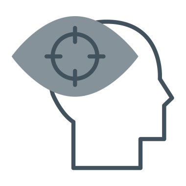 bir beyin simgesi ile baş