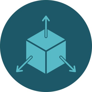 Benzersiz küp vektör simgesi