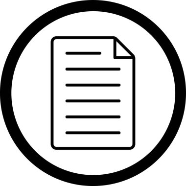 Belge. Web simgesi basit illüstrasyon