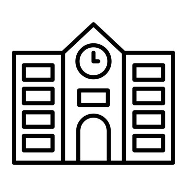 Okul simgesi, vektör illüstrasyonu