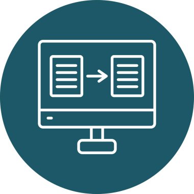 vektör lcd simgesi illüstrasyonu