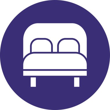 Otelde. Web simgesi basit illüstrasyon