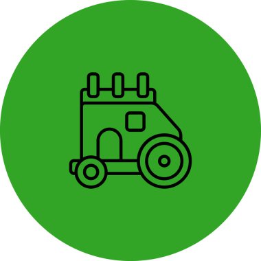 Traktör simgesinin vektör illüstrasyonu