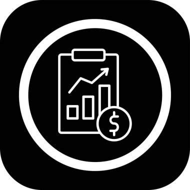 İş ve finans simgesinin vektör illüstrasyonu