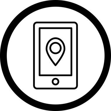 konum simgesi, vektör çizimi