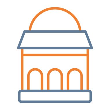 Bina. Web simgesi basit illüstrasyon