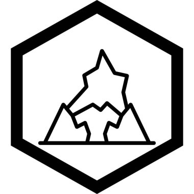 Bir çadır simgesinin vektör illüstrasyonu