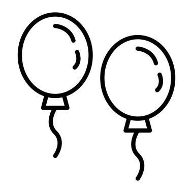 Balon. Web simgesi basit illüstrasyon