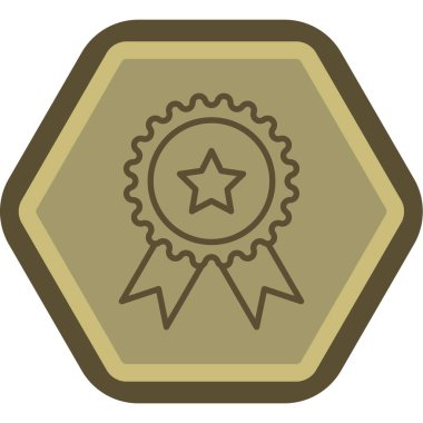 Ödül Rozeti. Basit tasarım