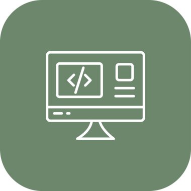 Web kodlama simgesi vektör illüstrasyonu