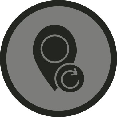 Moda biçimi izole edilmiş arkaplanda harita işaretleyici simgesi