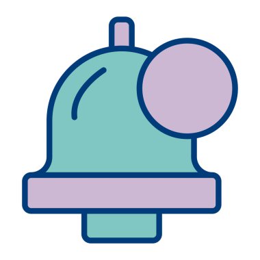 Bell Bell ikon vektörü. İnce çizgi işareti. izole edilmiş sınır sembolü çizimi