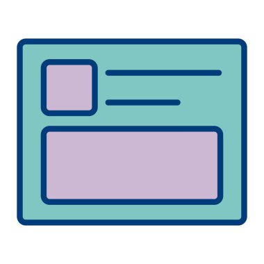 Tarayıcı. Web simgesi basit illüstrasyon