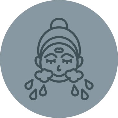 Güzellik ve moda simgelerinin vektör çizimi