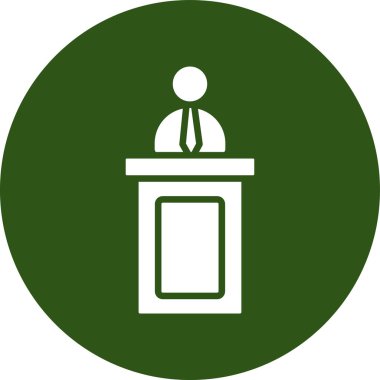 Konuşmacı. Web simgesi basit illüstrasyon