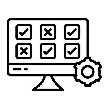 Mark Simgesi Vektör Taslağı Resmini Kontrol Et