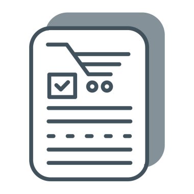 Belge simgesinin vektör illüstrasyonu