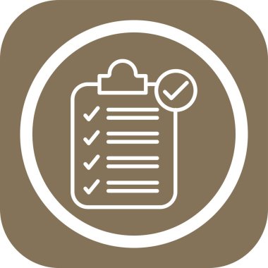 Kontrol listesi simgesi vektör illüstrasyonu