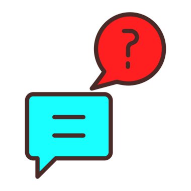 Konuşma balonu simgesinin illüstrasyon tasarımı