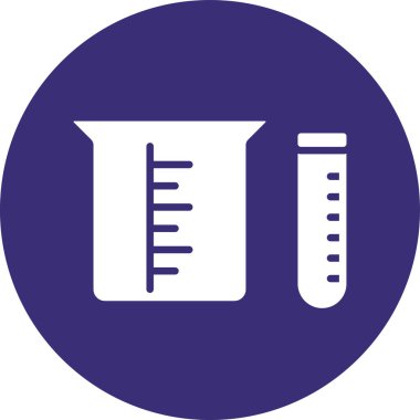 Vektör test tüpü simgesi