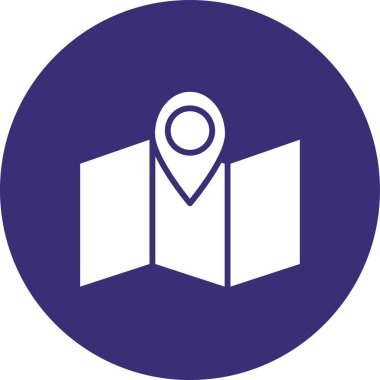 harita simgesi vektör illüstrasyonu