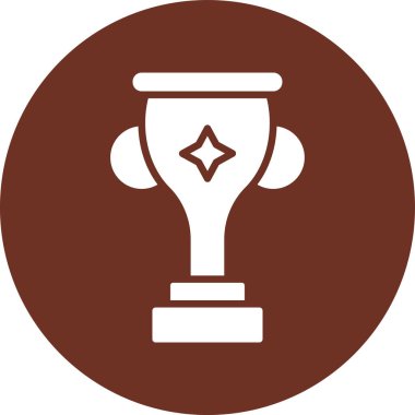 Ödül kupası simgesi modaya uygun izole edilmiş arkaplan