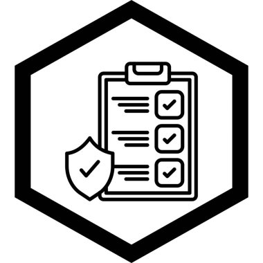 Kontrol simgesinin vektör illüstrasyonu