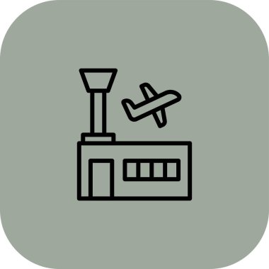 Havaalanı uçak çizgisi simgesi