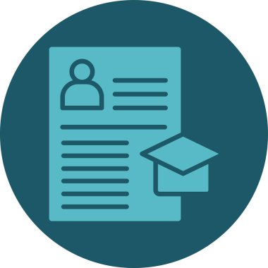 Öğrenci simgesinin vektör illüstrasyonu