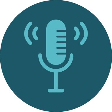 vektör podcast simgesi