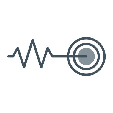 ses dalgası müzik ses simgesi ana hat biçiminde