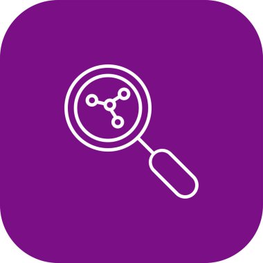 Büyüteç simgesi, vektör illüstrasyonu. Bilim araştırma sembolü