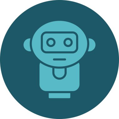 Robot simgesinin vektör illüstrasyonu