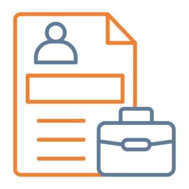 İş belgeleri düz simge, vektör, illüstrasyon, işaret kavramı