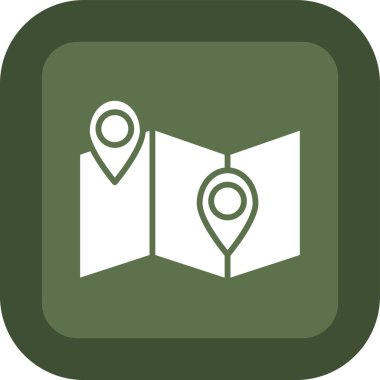 Moda biçimi izole edilmiş arkaplanda harita konumu simgesi