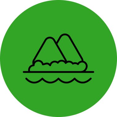 vektör dağ simgesi illüstrasyonu