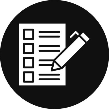 Kontrol listesi simgesi vektör illüstrasyonu