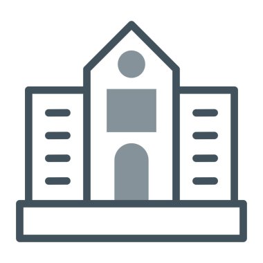 mimari yapı ikonu ana hatlar biçiminde