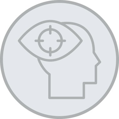 beyin ikonu vektör illüstrasyonu