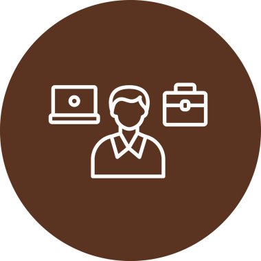 İş adamı simgesinin vektör illüstrasyonu