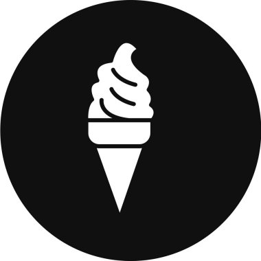 Dondurma Vektörü Kabartma Simgesi Tasarımı