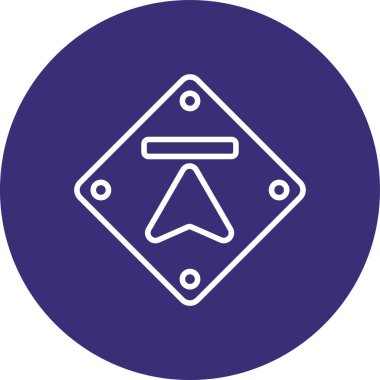 Yol işareti simgesinin vektör illüstrasyonu