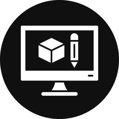 Web ve mobil uygulaması tasarımı, bilgisayar logo kavramı için beyaz arka plan üzerinde izole bilgisayar simge vektör