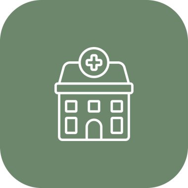 Hastane binası vektör simgesi