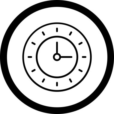 Saat simgesinin vektör illüstrasyonu