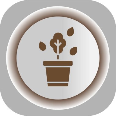 Eşsiz Bitki Vektörü Kabartma Simgesi