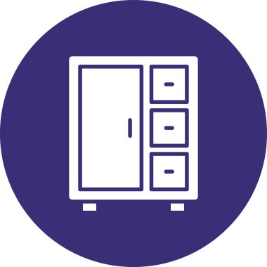 Buzdolabı ikonu. vektör illüstrasyonu